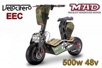 Scooter électrique 6'' Velocifero 500W 48V MAD EEC.